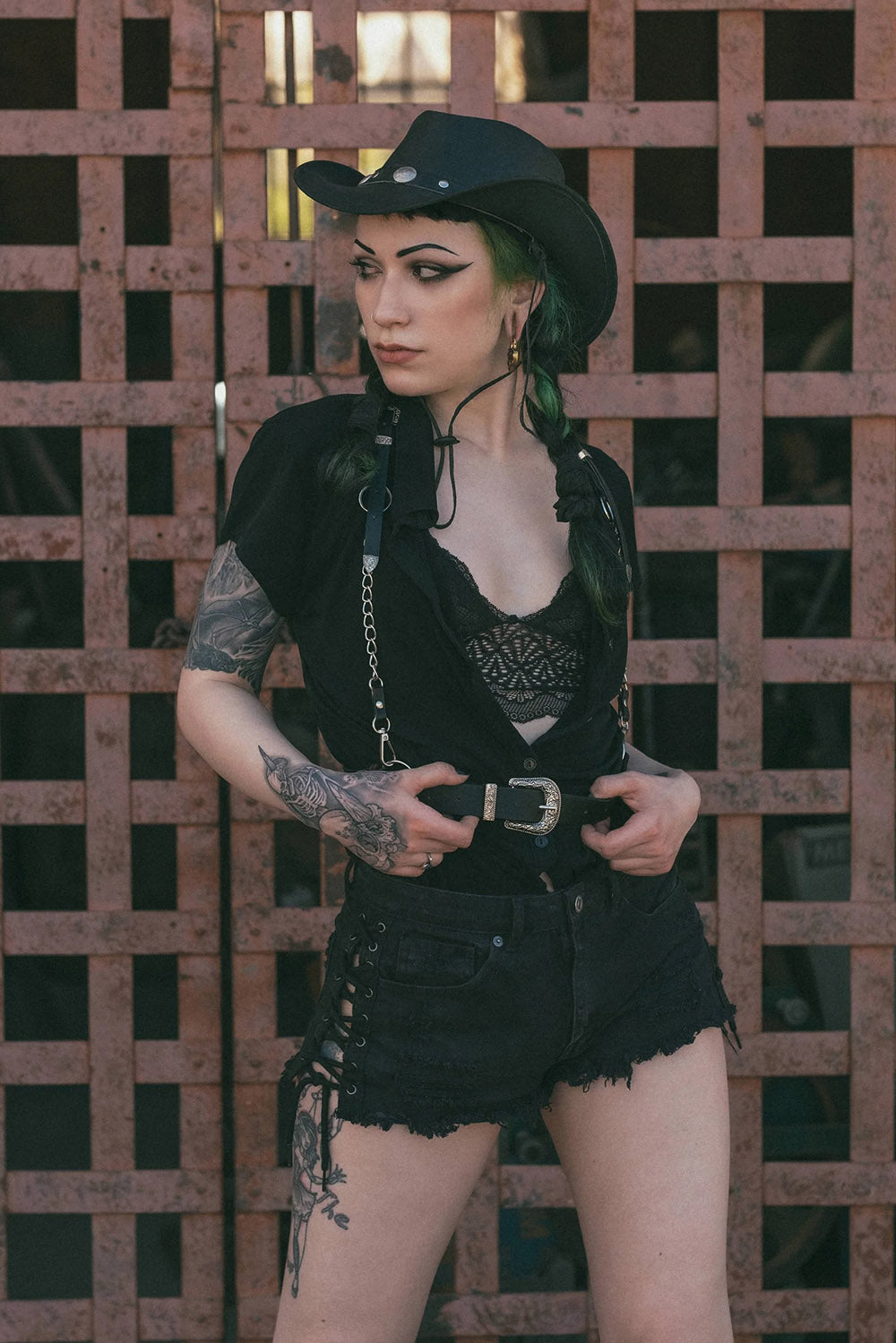 gothic chain harness