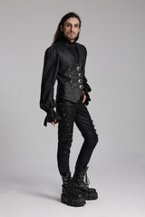 vegan leather punk vest
