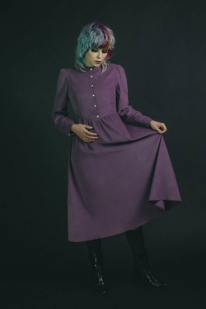 purple victorian goth dress