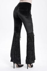 womens high waisted hippie goth flares