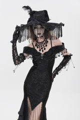 tasseled gothic witch hat