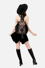 gothic floral hippie boho backpack 