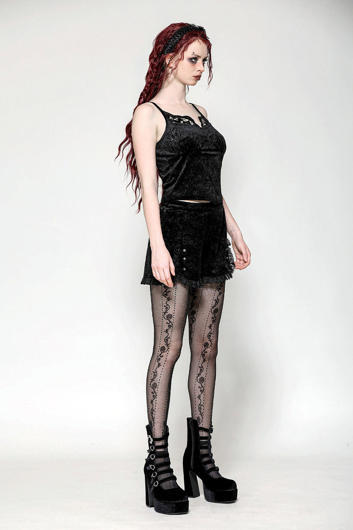 Dark Monarch Velvet Tank Top