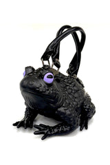 black frog tad shaped handbag