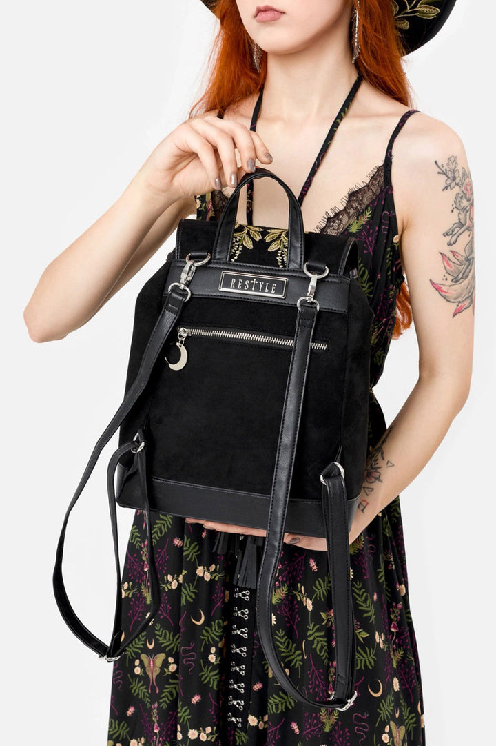 boho gothic backpack with adjustable straps 