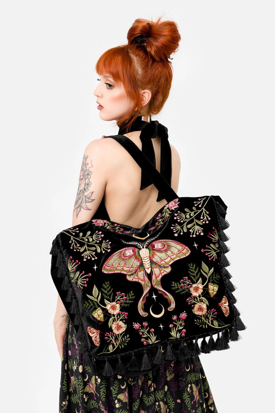 large embroidered gothic renaissance bag