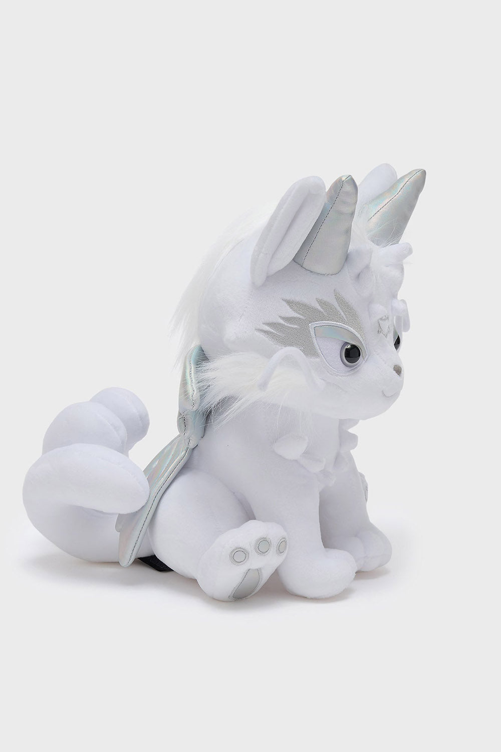 white cat plush with fairy wings by killstar