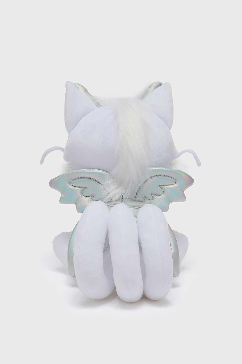 creepy cute kawaii white fairytale kitty cat stuffed animal toy