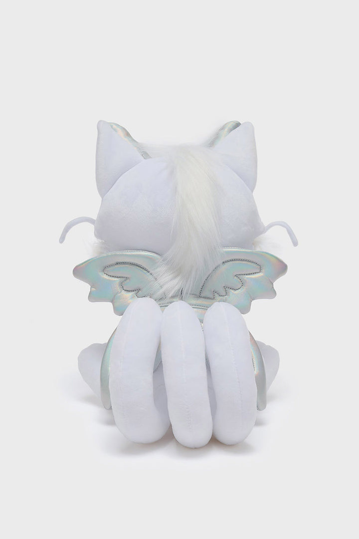 creepy cute kawaii white fairytale kitty cat stuffed animal toy