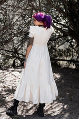 puff sleeve cottagecore dress with pockets