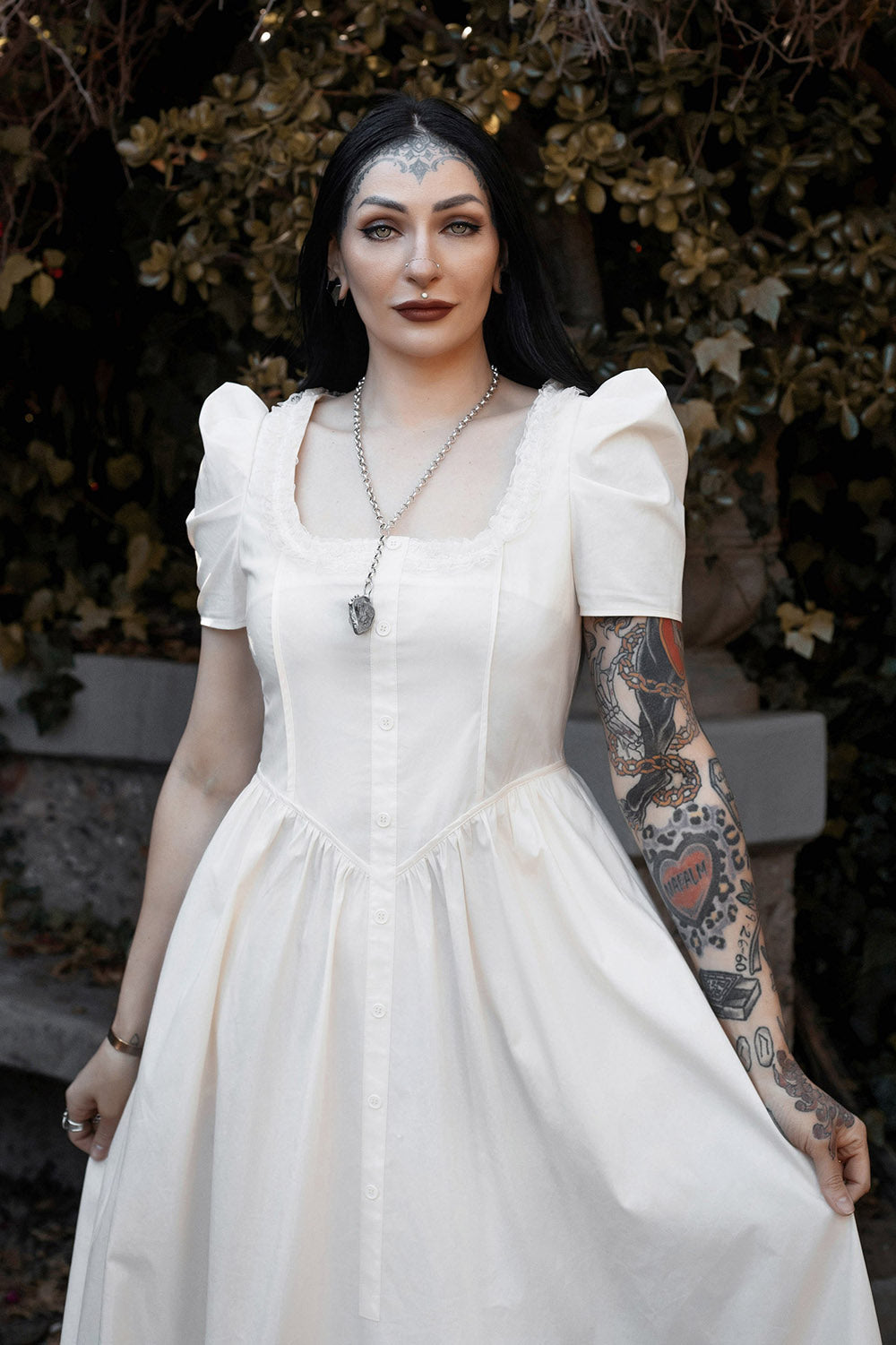 puff sleeve cottagecore dress