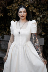 puff sleeve cottagecore dress