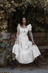victorian puff sleeve cottagecore dress