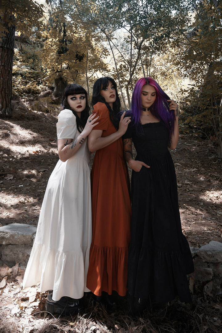 lively ghosts puff sleeve cottagecore dresses