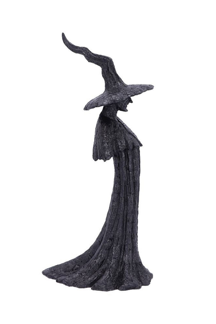 Wiccan witch figurine made of black resin