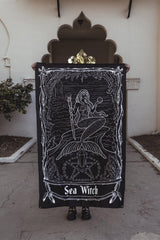 sea witch dark siren wall tapestry by the pretty cult 