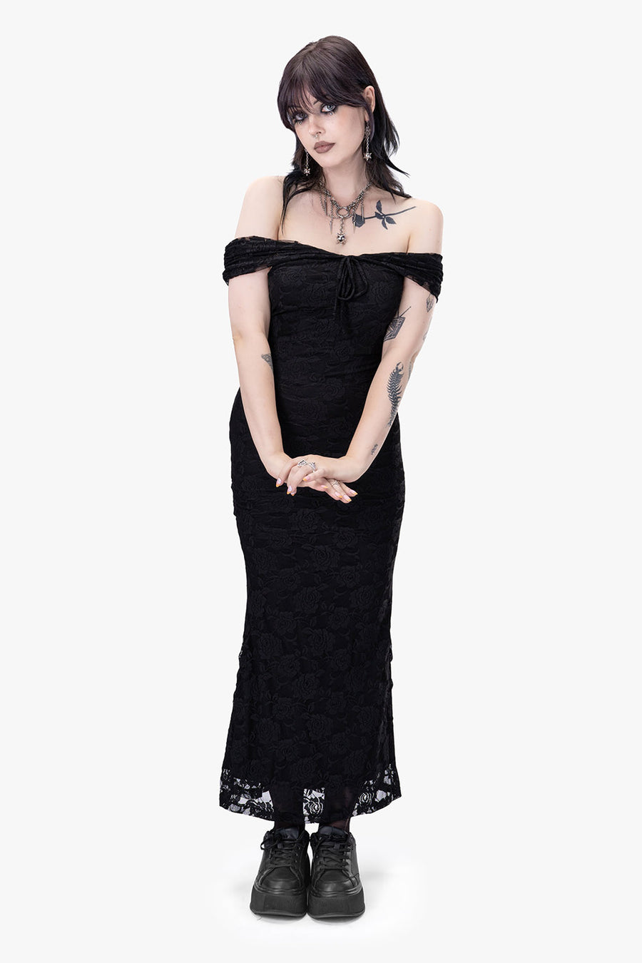 off the shoulder gothic dress