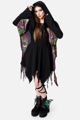 gothic hoodie jacket with moth wings attached 
