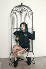 mystical enchanting dark fairytale gothic fairy sweater with moth wings on the back