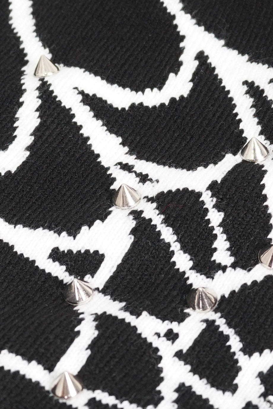 black and white spiderweb beanie