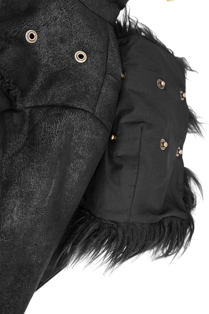 mens faux fur gothic jacket