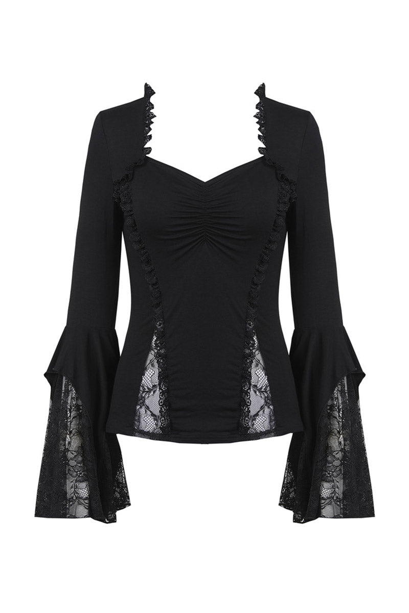rouched gothic blouse