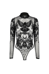 womens gothic mesh bodysuit