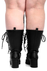 womens victorian goth boots with corset lacing