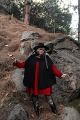 western gothic black cape cloak