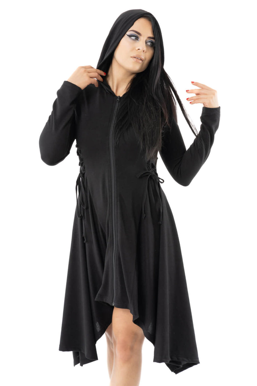 long sleeve hooded witchy cardigan