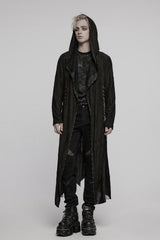 metal pierced punk long cardigan