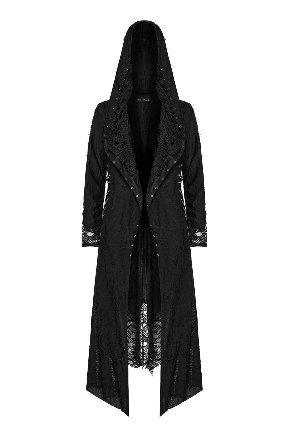 womens long sleeve distressed duster 