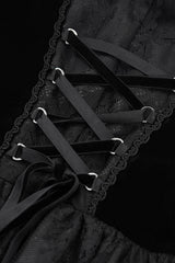 black corset gothic dress
