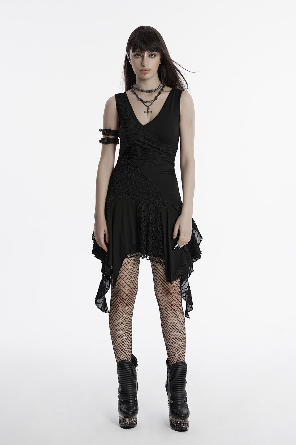 womens witchy irregular hem dress