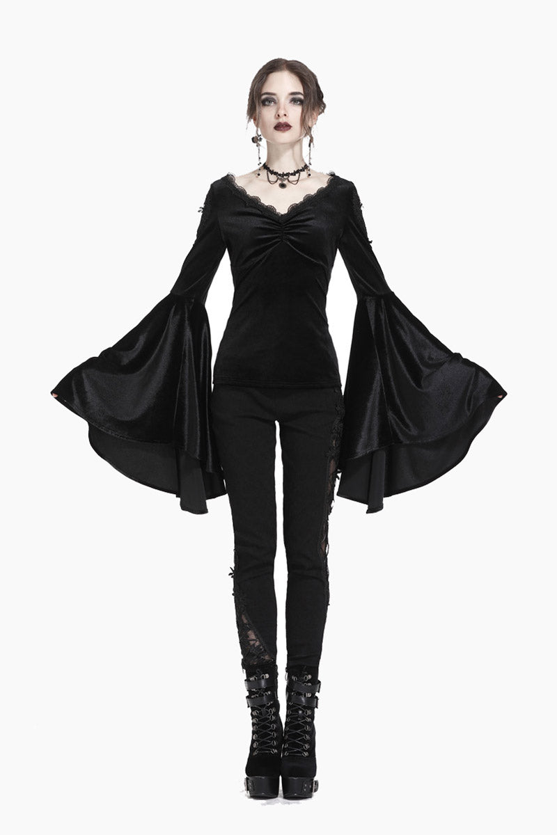 womens exaggerated large flared sleeve top 