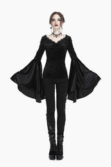 womens exaggerated large flared sleeve top 