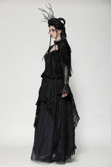 vampire goth long black skirt