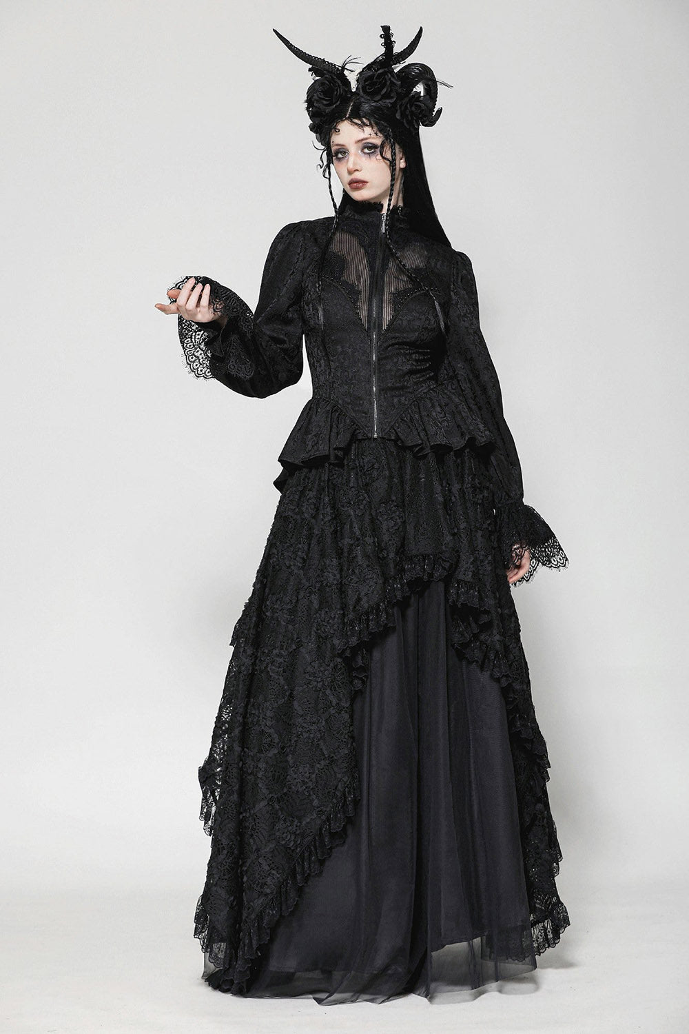 peplum hem long gothic victorian jacket