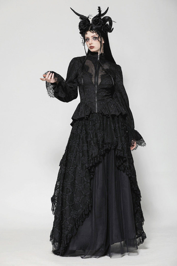 peplum hem long gothic victorian jacket