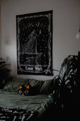 large mystical witch wall tapestry 