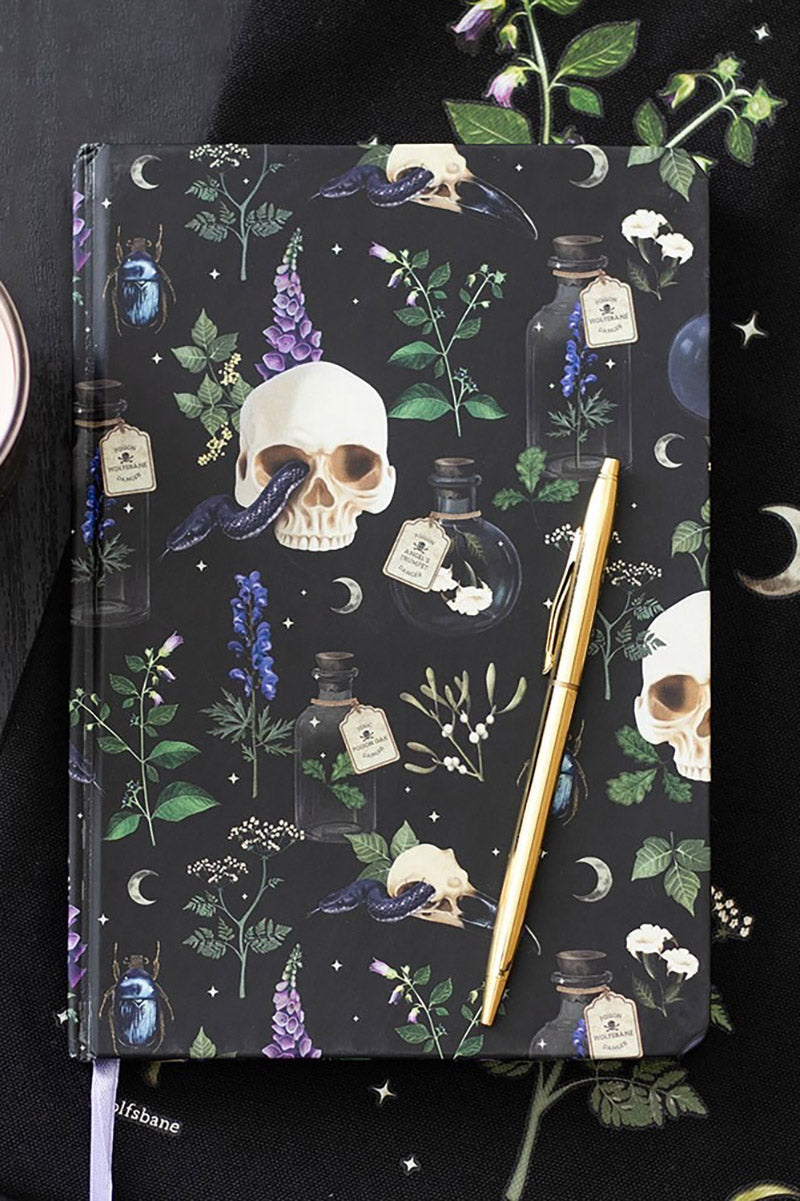 dark skull notebook