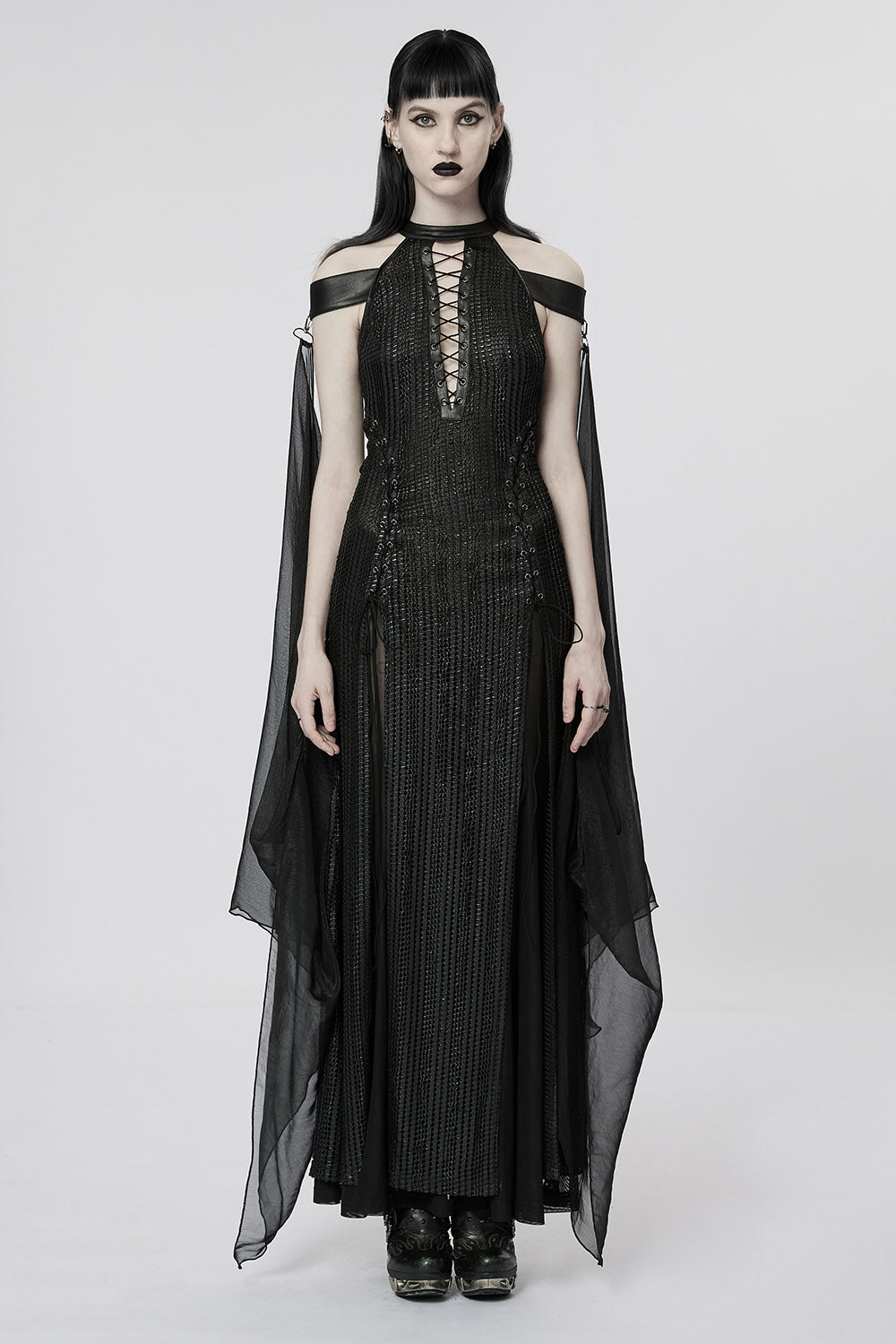 plus size leg slit dress