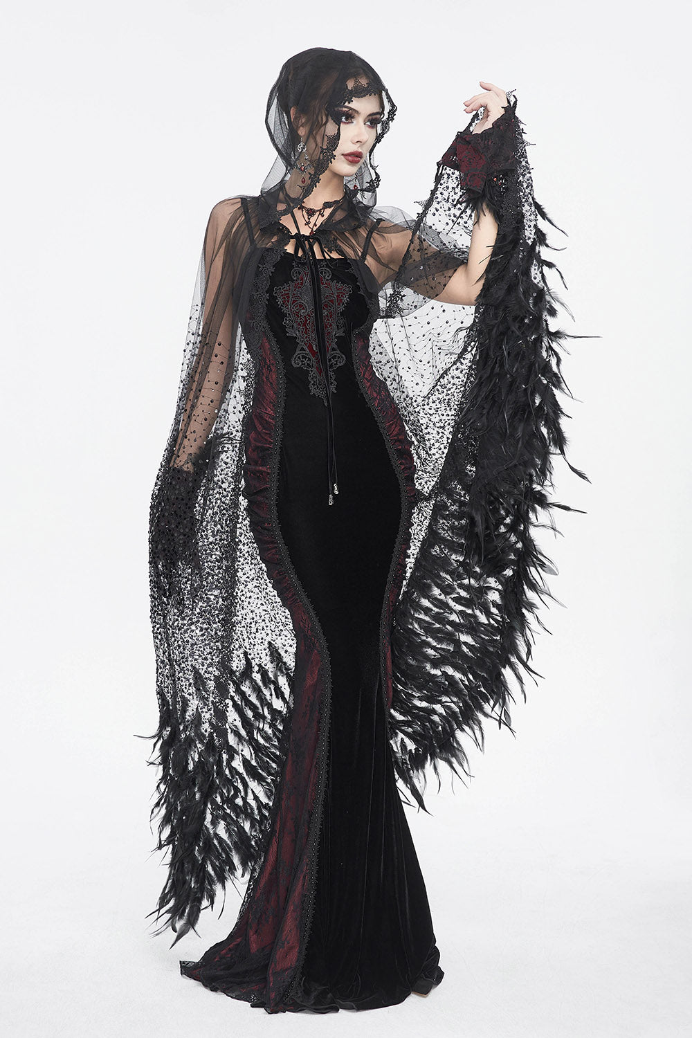 womens long gothic cape