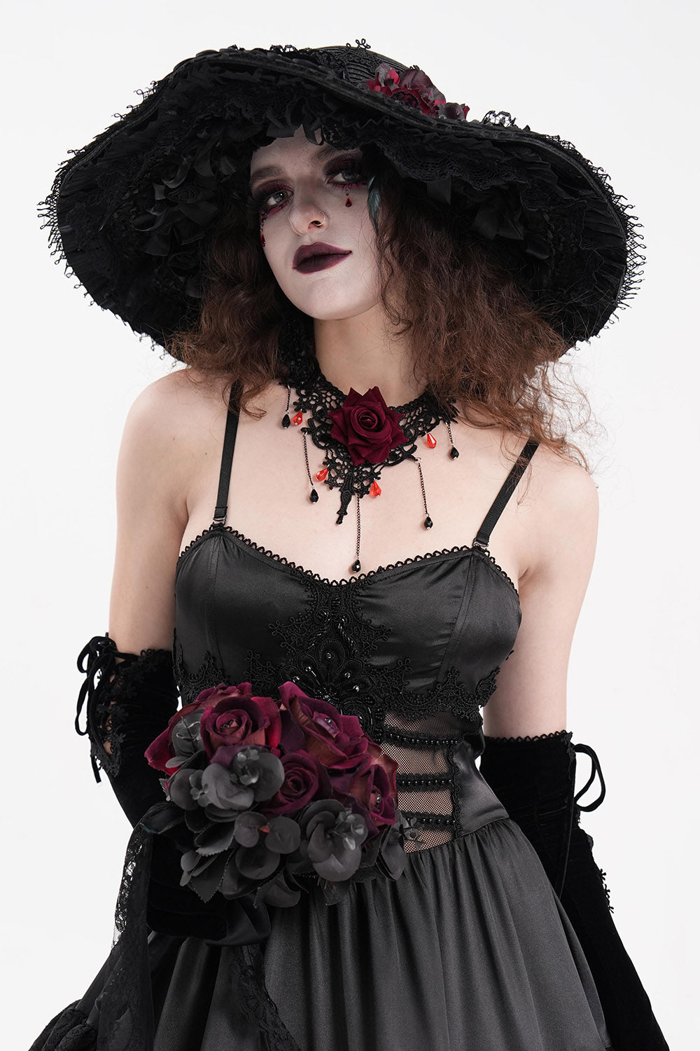 floppy brimmed gothic hat