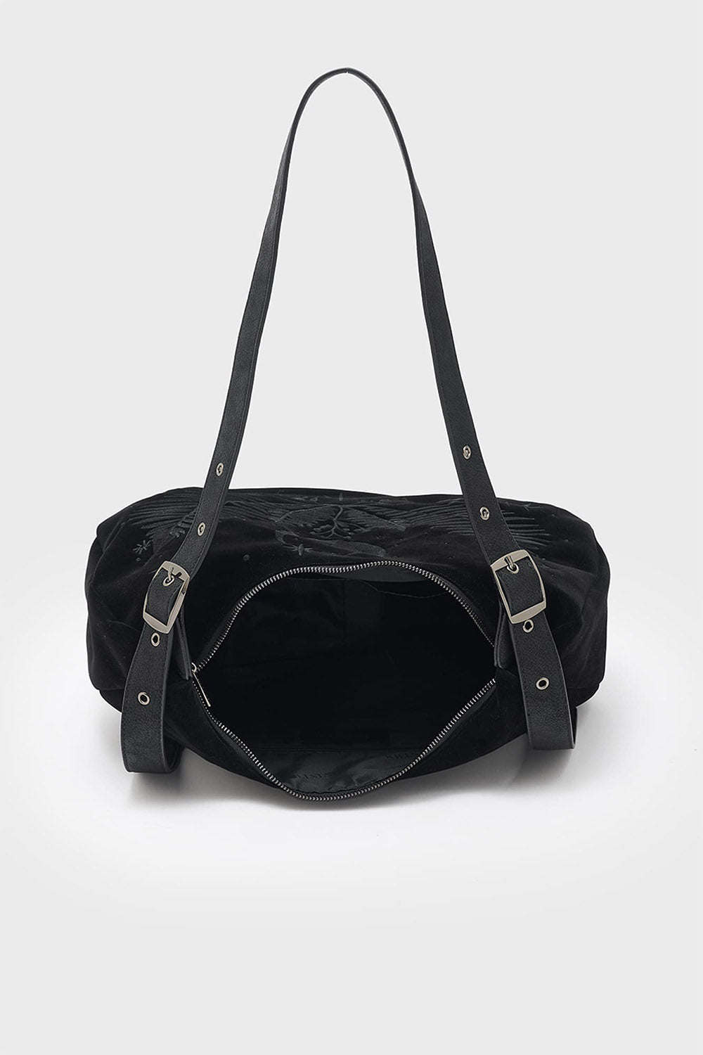 gothic black hobo slouchy shoulder bag