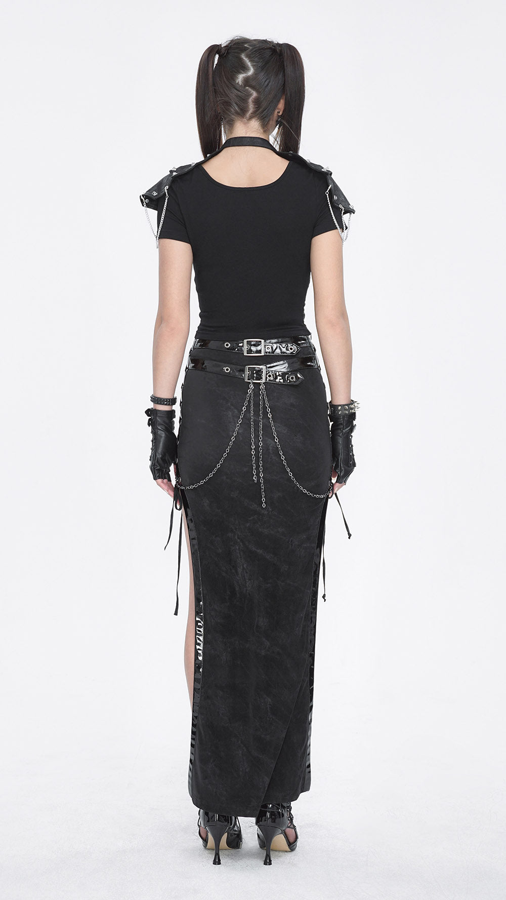 side slit gothic skirt