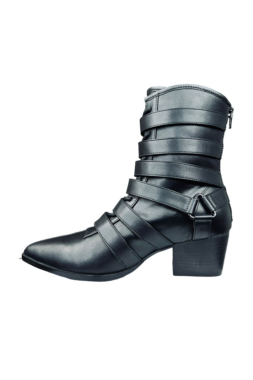 vegan leather pilgrim boots