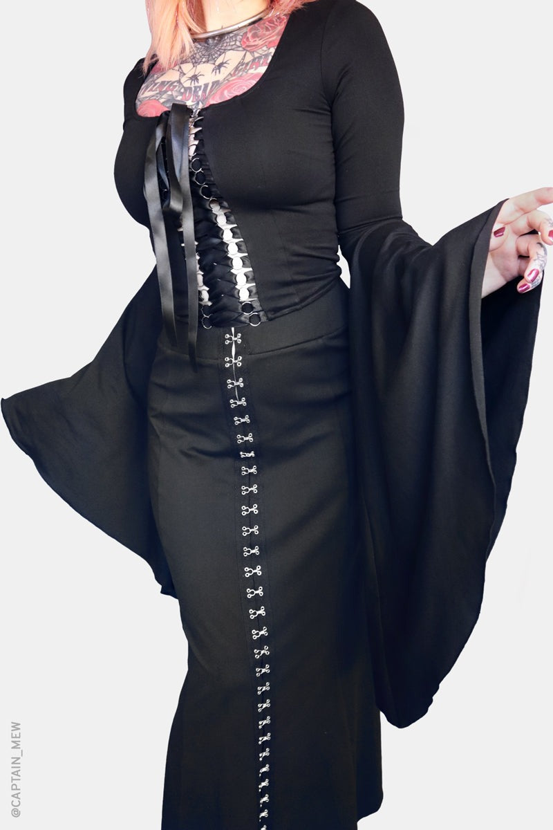 gothic witchy sleeve gothic long sleeve blouse