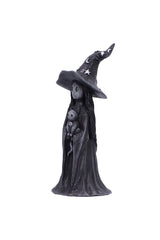 magical renaissance witch and cat statue