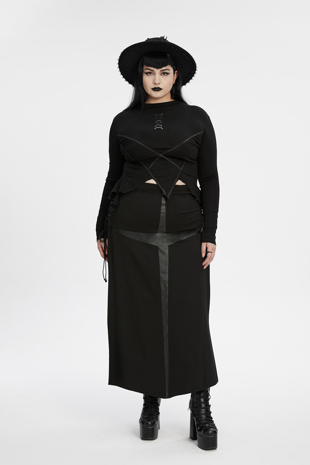 witchy high collar top shirt